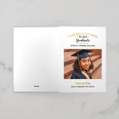 Gefeliciteerd Aangepaste foto Afstuderen Afstudere Folie Wenskaart (Buiten Laag)