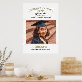 Gefeliciteerd Aangepaste foto Afstuderen Afstudere Poster (Keuken)
