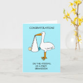 Gefeliciteerd Aankomst van een Eerste kleinzoon Kaart (Gele Bloem)