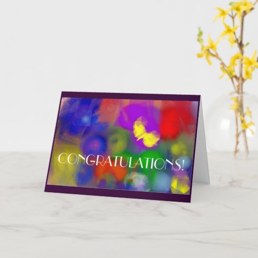 Gefeliciteerd Abstract Kaart (Gele Bloem)