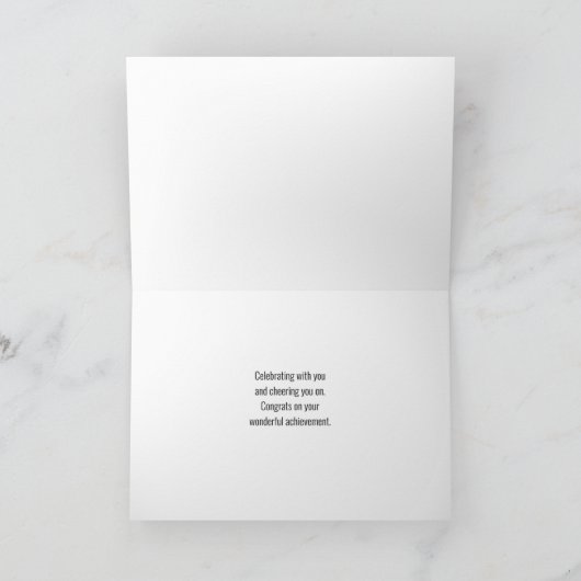 Gefeliciteerd Academische onderscheiding met blauw Kaart (Binnen)