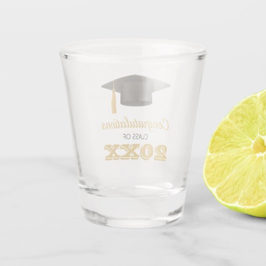 Gefeliciteerd, Academische opleiding Shot Glas (Achterkant)