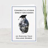 Gefeliciteerd Achterkleinzoon Diploma Grappige Gor Kaart (Voorkant)