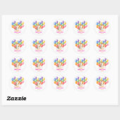 Gefeliciteerd Adoptiedag Calico Kat Ronde Sticker (Vel)