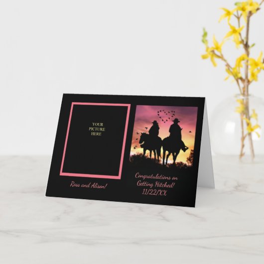 Gefeliciteerd Afbeelding Westerne auto Kaart (Gele Bloem)