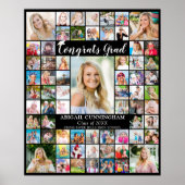 Gefeliciteerd Afgestudeerd 66 Foto Collage Aangepa Poster (Voorkant)