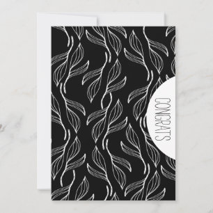 Gefeliciteerd Afgestudeerd Abstract Monochroom Bla Kaart