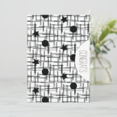 Gefeliciteerd Afgestudeerd Abstract Monochroom Ste Kaart (Staand voorkant)