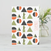 Gefeliciteerd Afgestudeerd Abstracte Cactus Berg Kaart (Staand voorkant)