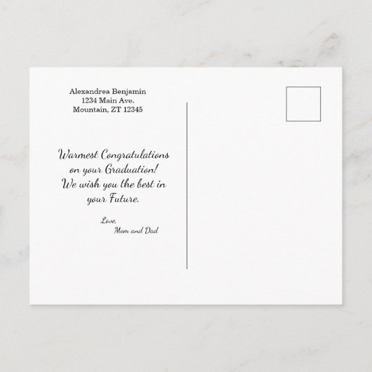 Gefeliciteerd Afgestudeerd Afstudeerklas 2023 Briefkaart (Achterkant)