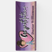 Gefeliciteerd Afgestudeerd Arts Spandoek (Verticaal)