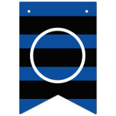 Gefeliciteerd Afgestudeerd Blauw Strepen Stippen F Vlaggetjes (Tweede vlag)