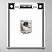 Gefeliciteerd Afgestudeerd Foto Zwart Onderschrift Poster (Voorkant)
