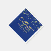Gefeliciteerd Afgestudeerd Goud Schrift Afstuderen Servet (Hoek)