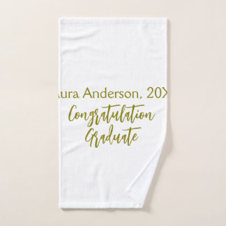 Gefeliciteerd afgestudeerd gouden naam klas 20XX s Handdoek