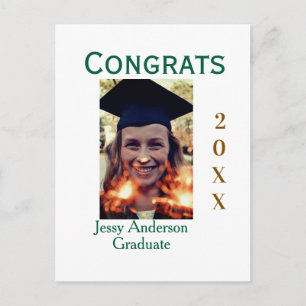 Gefeliciteerd afgestudeerd groen goud jaar 20XX na Briefkaart