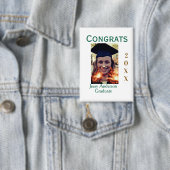 Gefeliciteerd afgestudeerd groen goud jaar 20XX na Button (Insitu)