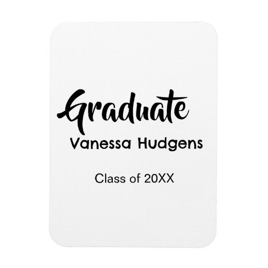 Gefeliciteerd afgestudeerd naam datum jaar klas un magneet (Verticaal)