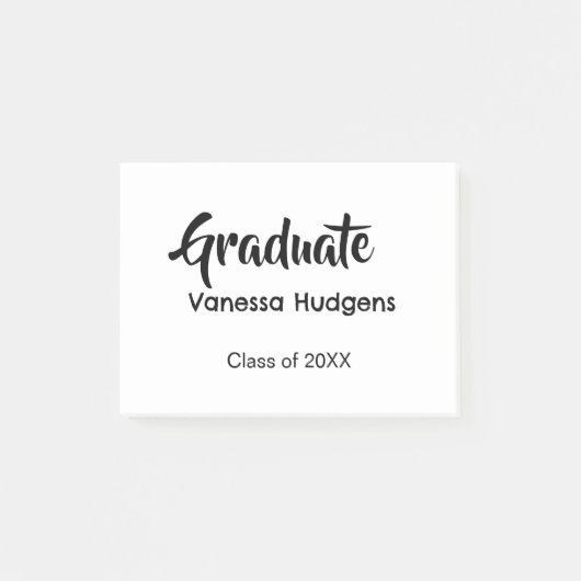 Gefeliciteerd afgestudeerd naam datum jaar klas un post-it® notes (Voorkant)