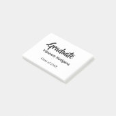 Gefeliciteerd afgestudeerd naam datum jaar klas un post-it® notes (Schuin)