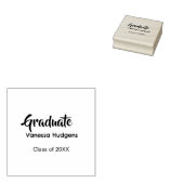 Gefeliciteerd afgestudeerd naam datum jaar klas un rubberstempel (Gestempeld)