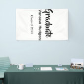 Gefeliciteerd afgestudeerd naam datum jaar klas un spandoek (Beurs)