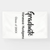 Gefeliciteerd afgestudeerd naam datum jaar klas un spandoek (Horizontaal)