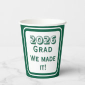 Gefeliciteerd Afgestudeerd Papieren Beker (Achterkant)