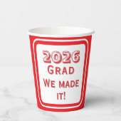 Gefeliciteerd Afgestudeerd Papieren Beker (Achterkant)