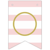 Gefeliciteerd Afgestudeerd Roze Goud Feest Vlaggetjes (Tweede vlag)