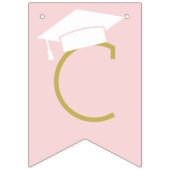 Gefeliciteerd Afgestudeerd Roze Goud Feest Vlaggetjes (Eerste vlag)