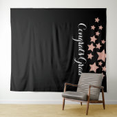 Gefeliciteerd Afgestudeerd Roze Gouden Glitter Ste Wandkleed (In Situ (horizontaal))