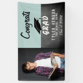 Gefeliciteerd Afgestudeerd Schoolbord Foto Afstude Spandoek (Verticaal)
