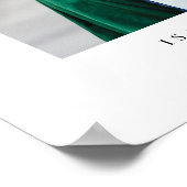 Gefeliciteerd afgestudeerd trendy foto diploma-uit poster (Hoek)