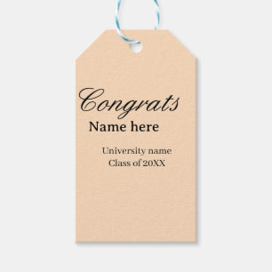 Gefeliciteerd afgestudeerd universiteitsnaam klas  cadeaulabel