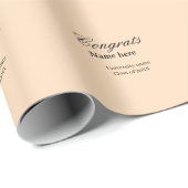 Gefeliciteerd afgestudeerd universiteitsnaam klas  cadeaupapier (Rol Hoek)