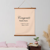 Gefeliciteerd afgestudeerd universiteitsnaam klas  hangend wandkleed (Slaapkamer)
