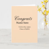 Gefeliciteerd afgestudeerd universiteitsnaam klas  kaart (Gele Bloem)