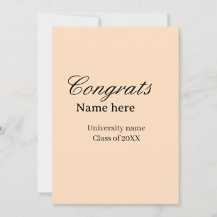 Gefeliciteerd afgestudeerd universiteitsnaam klas kaart