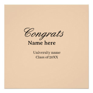 Gefeliciteerd afgestudeerd universiteitsnaam klas perfect poster