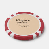 Gefeliciteerd afgestudeerd universiteitsnaam klas  poker chips (Enkel)
