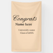 Gefeliciteerd afgestudeerd universiteitsnaam klas  spandoek (Verticaal)