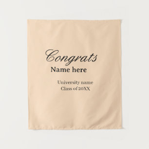 Gefeliciteerd afgestudeerd universiteitsnaam klas  wandkleed