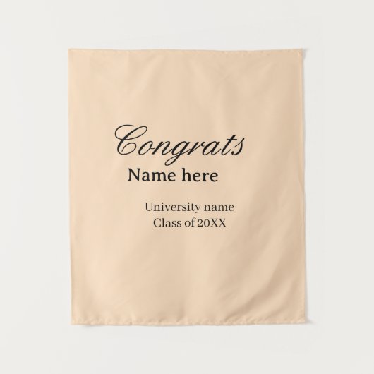 Gefeliciteerd afgestudeerd universiteitsnaam klas wandkleed (Voorkant)