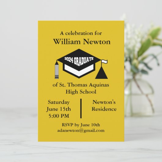 Gefeliciteerd, afgestudeerde 2024! kaart (Staand voorkant)