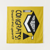 Gefeliciteerd, afgestudeerde 2024! wandkleed (Voorkant (horizontaal))