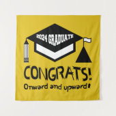 Gefeliciteerd, afgestudeerde 2024! wandkleed (Voorkant)