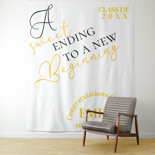 Gefeliciteerd Afgestudeerde 2025 afstuderen Wandkleed (In situ)