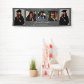 Gefeliciteerd Afgestudeerde 2026 Grijs 5 Foto Afst Spandoek (Insitu)
