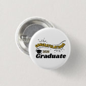 Gefeliciteerd afgestudeerde 2026 ronde button 3,2 cm (Voorkant /achterkant)